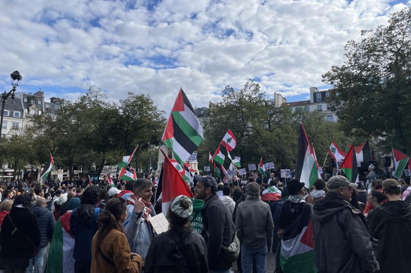 İsrail ordusunun Gazze ve Beyrut’taki saldırıları Paris’te protesto edildi