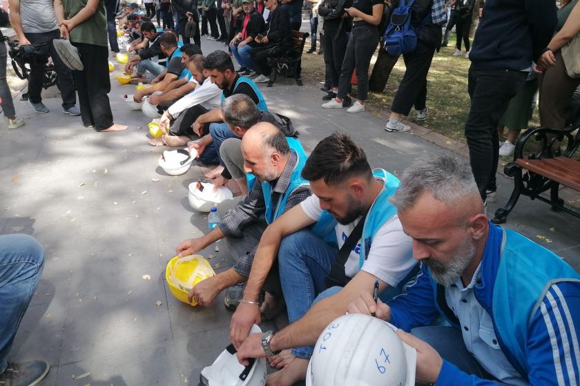 Meclis’e yürümeleri engellenen Fernas Madencilik işçileri vekillere tepkili