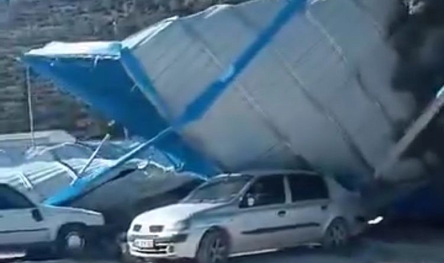 Akkuyu Nükleer Santrali işçilerinin kaldığı kampta çatılar uçtu: Bir işçi hayatını kaybetti