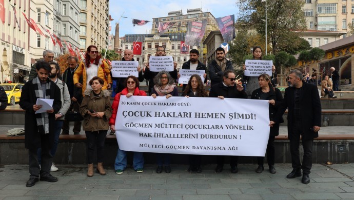 Göçmen Mülteci Dayanışma Ağı’ndan mülteci çocuklar için eylem