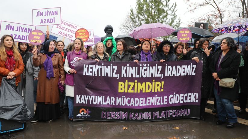Dersim’de kadınlardan kayyımlara protesto