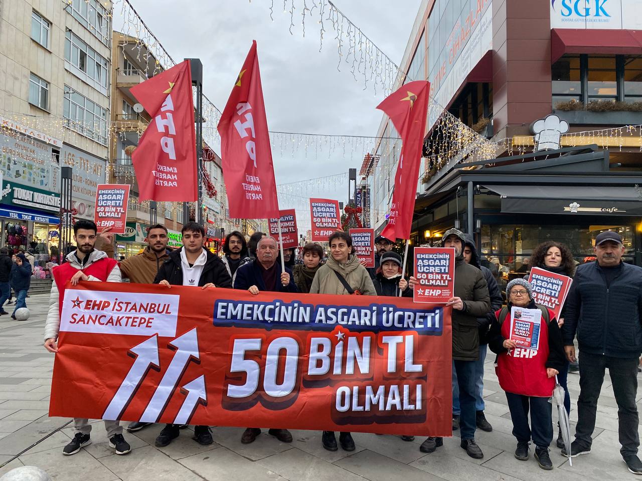 EHP’den asgari ücret eylemleri: Asgari ücret 50 bin TL olmalı