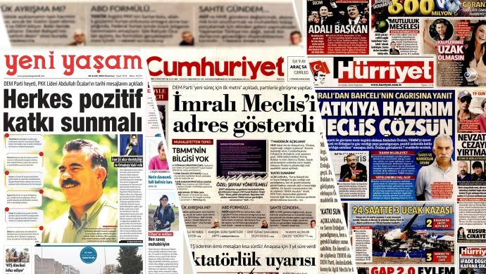 İmralı ziyareti sonrası Öcalan’ın mesajlarını gazeteler nasıl gördü?