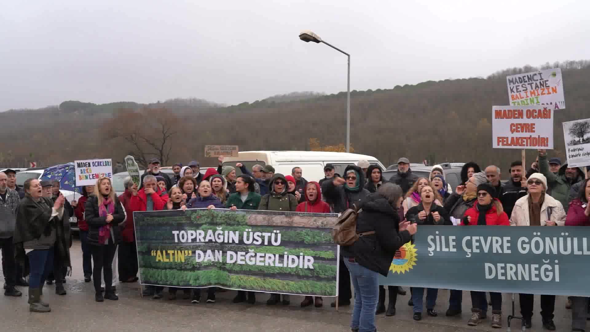 Şile’de maden ocağına karşı eylem: Doğamızı koruyacağız