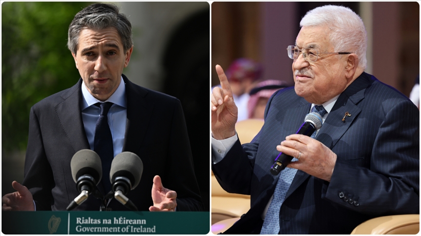 Filistin Devlet Başkanı Abbas ile İrlanda Başbakanı Harris, Gazze’deki son durumu görüştü