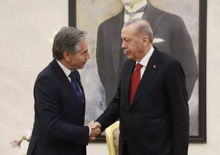 Cumhurbaşkanı Erdoğan, ABD Dışişleri Bakanı Blinken’ı kabul etti
