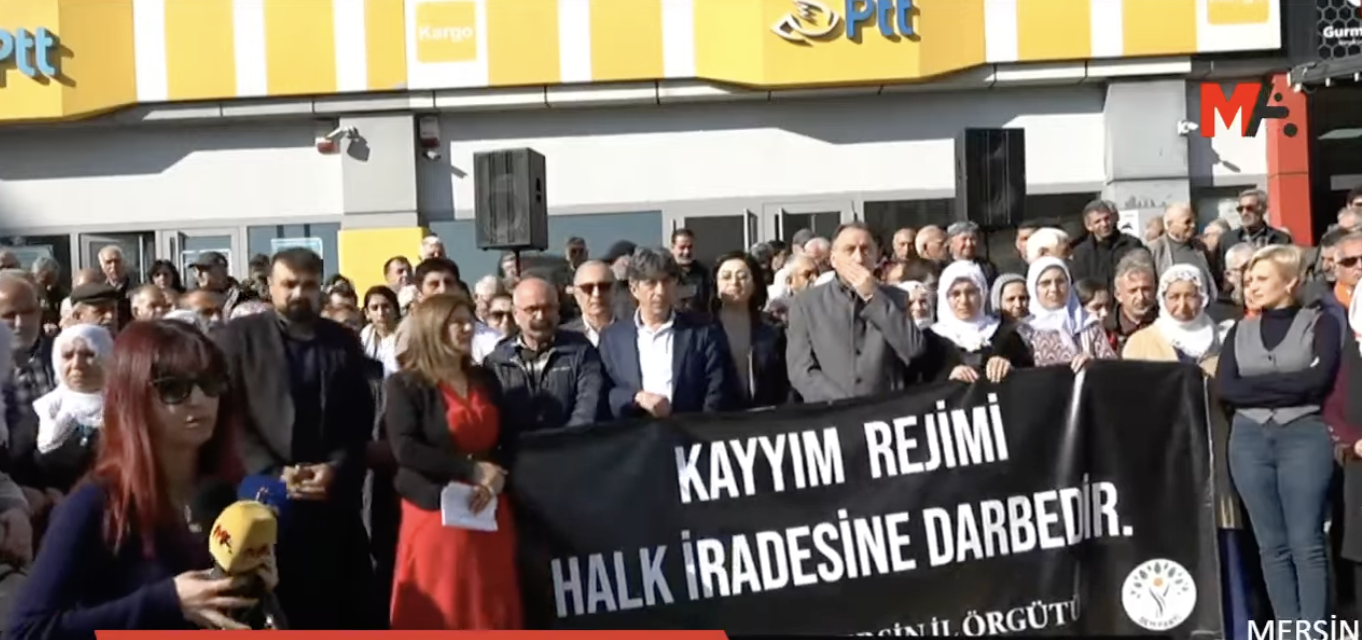 Akdeniz Belediyesi’ndeki kayyım protestosu 8’inci gününde