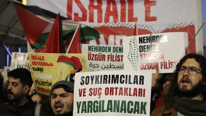 İstanbul’da Filistin halkıyla dayanışma eylemi