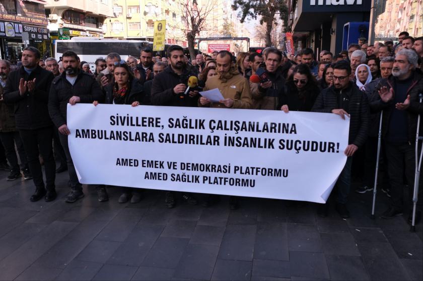 Tişrin’deki saldırılar Diyarbakır’da protesto edildi