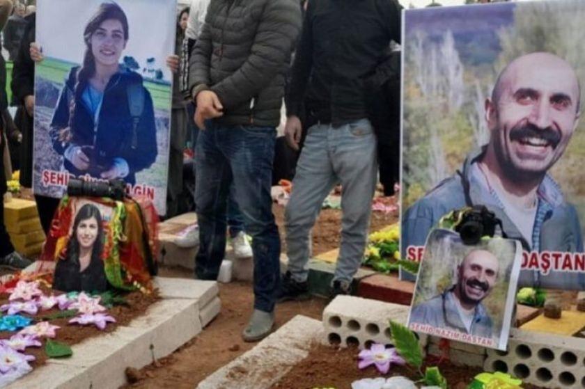 Öldürülen gazeteciler Bilgin ve Daştan son yolculuğuna uğurlandı