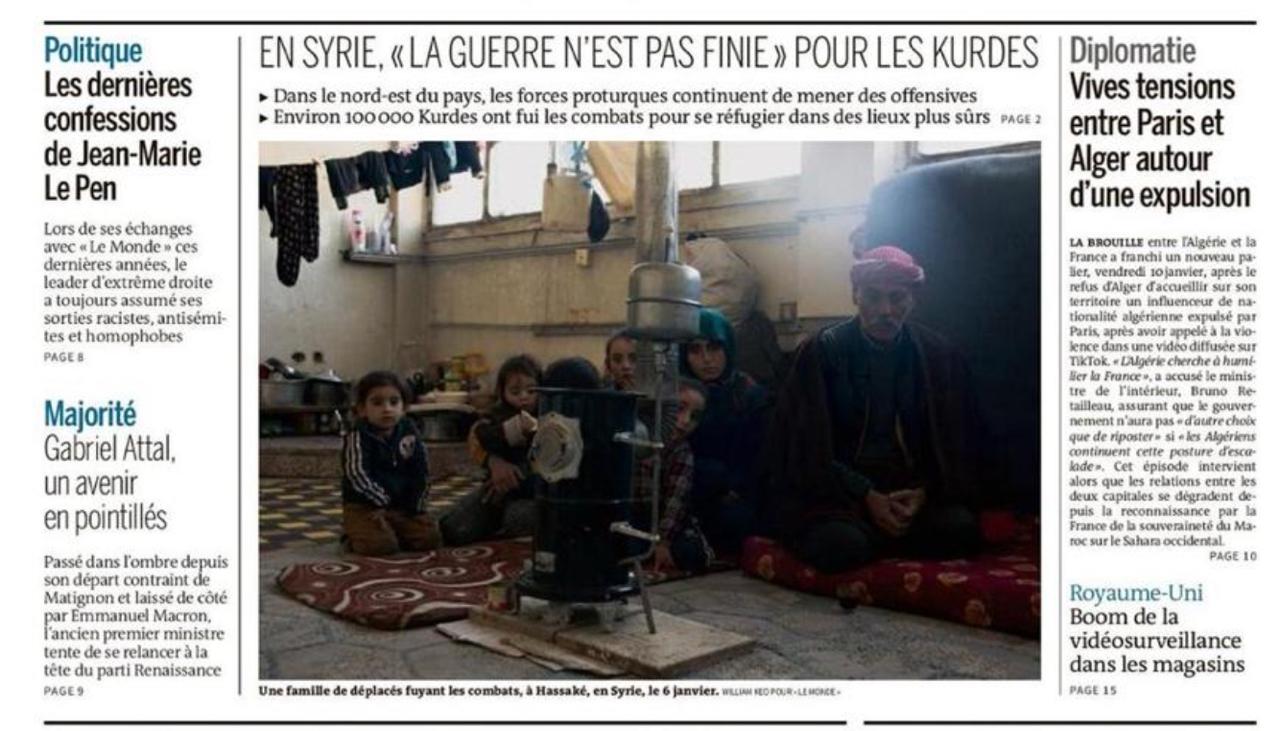 Le Monde: Kuzey ve Doğu Suriye’de Kürtler için ‘savaş bitmedi’