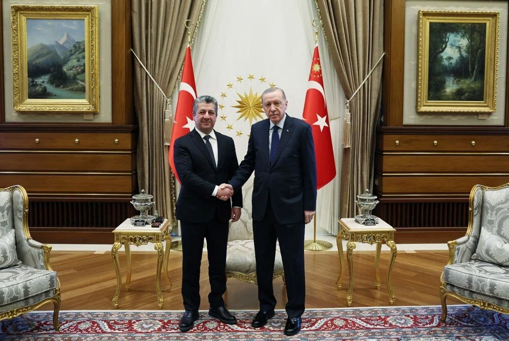 Mesrur Barzani, Cumhurbaşkanı Erdoğan ile bir araya geldi