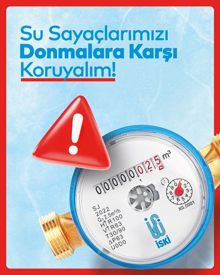 İSKİ, olası sayaç donmalarına karşı yurttaşları uyardı