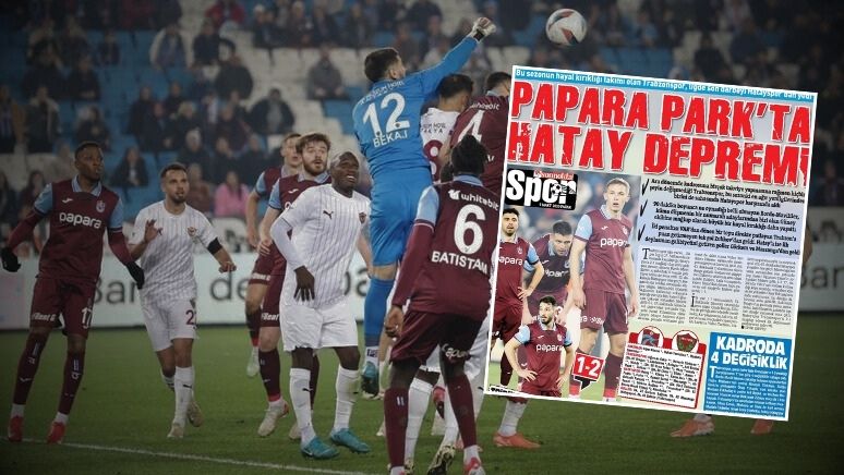 Trabzonspor-Hatayspor maçı sonrası yerel gazeteden tepki çeken başlık