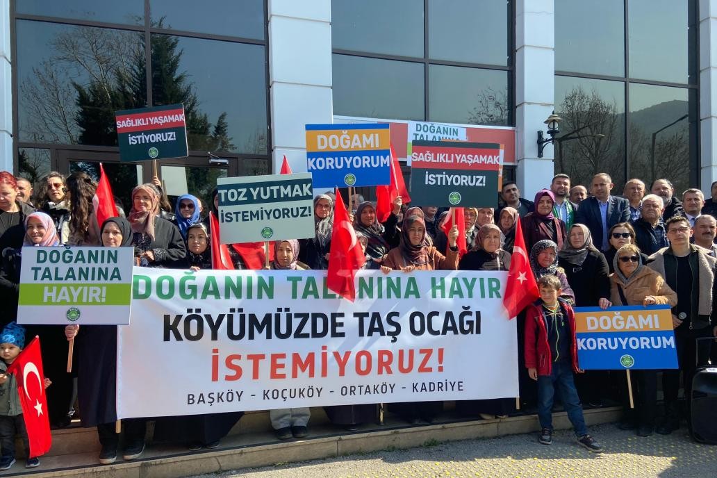 Bursa’da köylülerden taş ocağına karşı protesto: Su kaynaklarımızı kirletecek