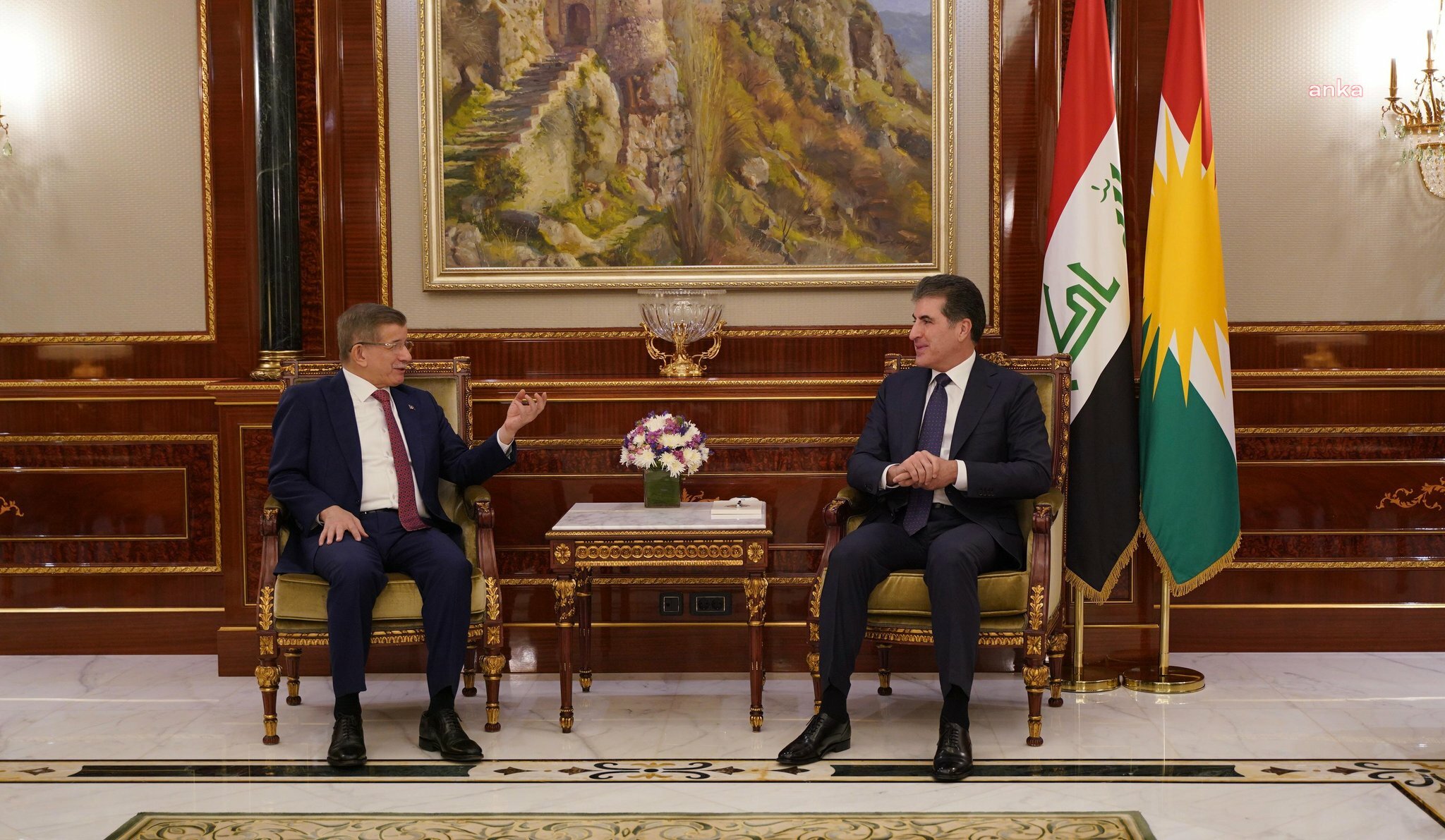Ahmet Davutoğlu, Neçirvan Barzani ile görüştü