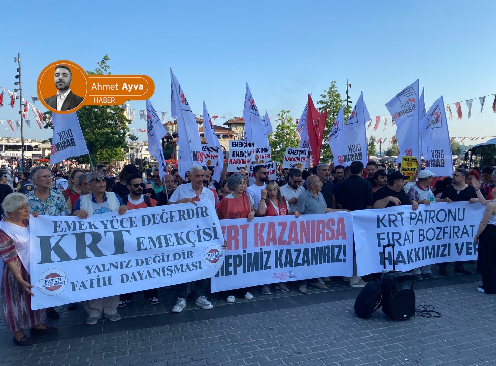 KRT çalışanlarının eylemi 15. gününde:  ‘Hakkımızı verin’