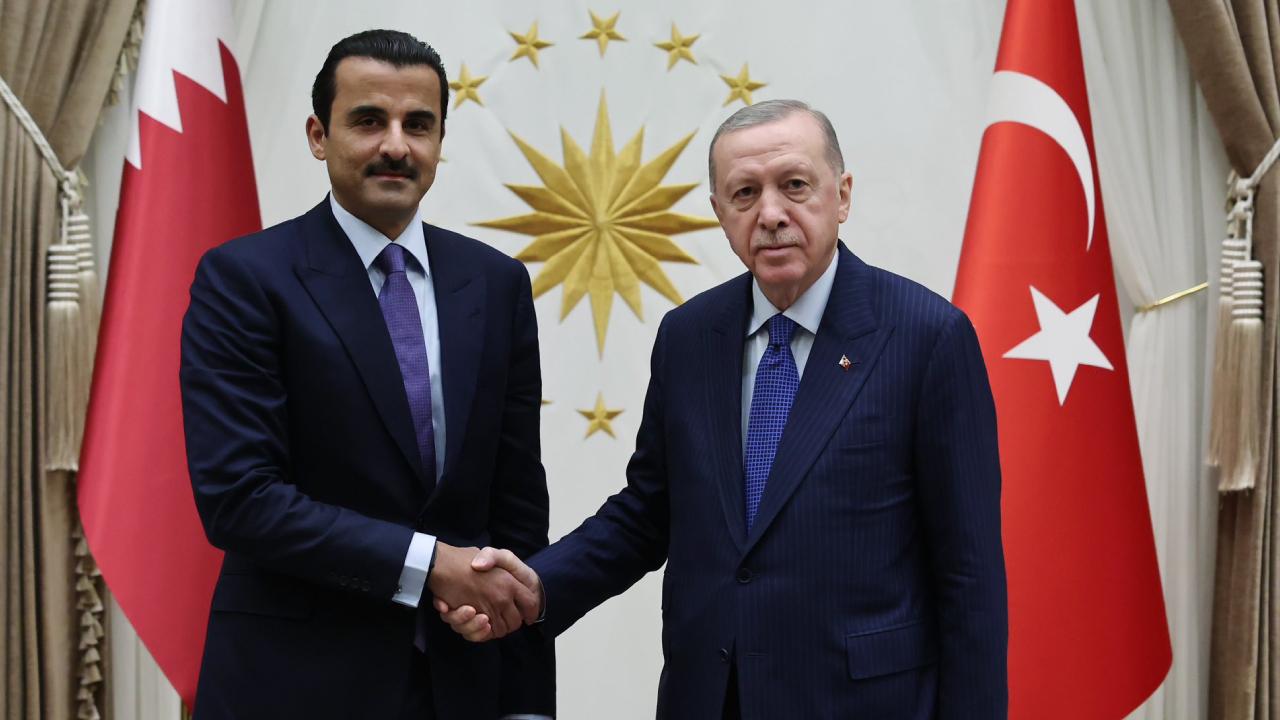 Cumhurbaşkanı Erdoğan, Katar Emiri Al Sani ile görüştü