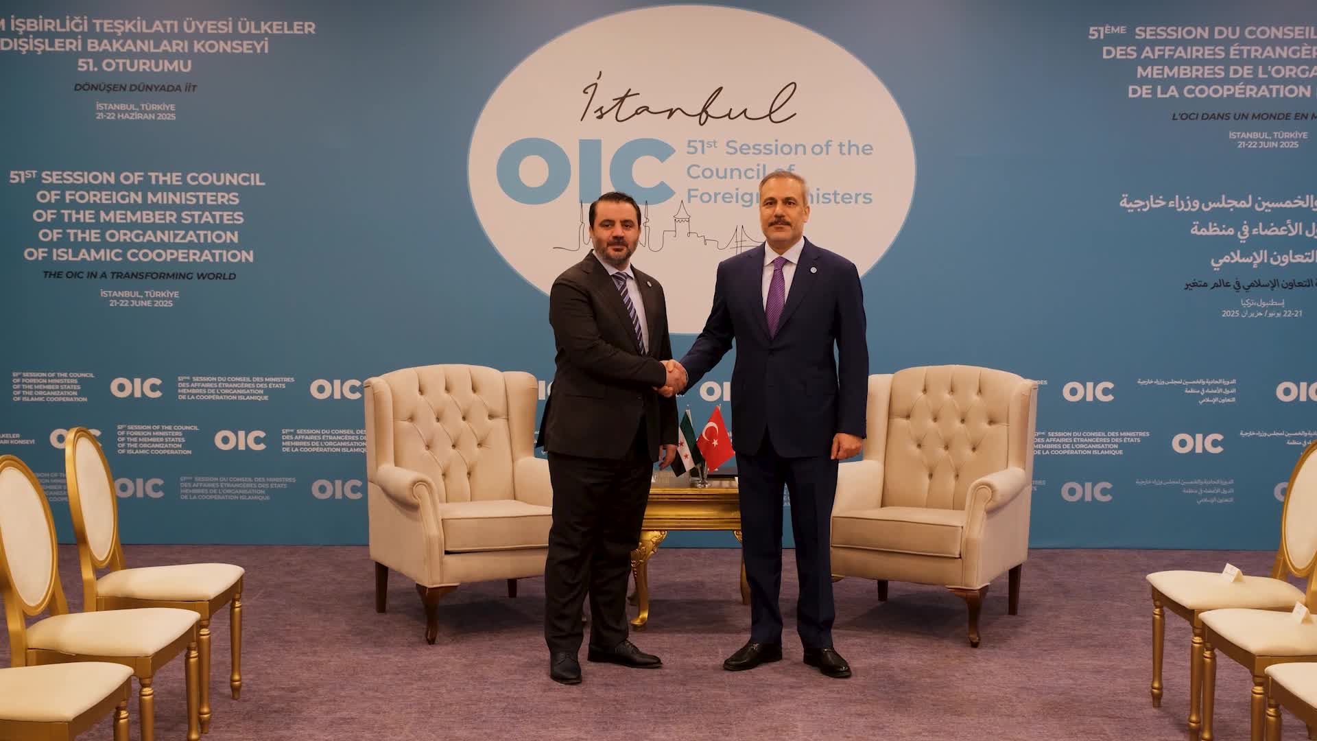 Hakan Fidan, Suriye geçiş hükümetinin Dışişleri Bakanı Şeybani ile görüştü