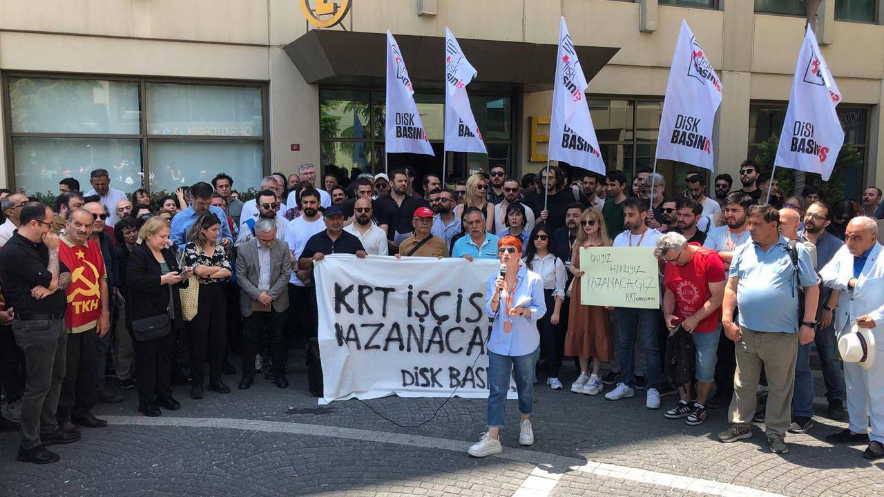 KRT TV’de iş bırakma protestosu 7’nci gününde