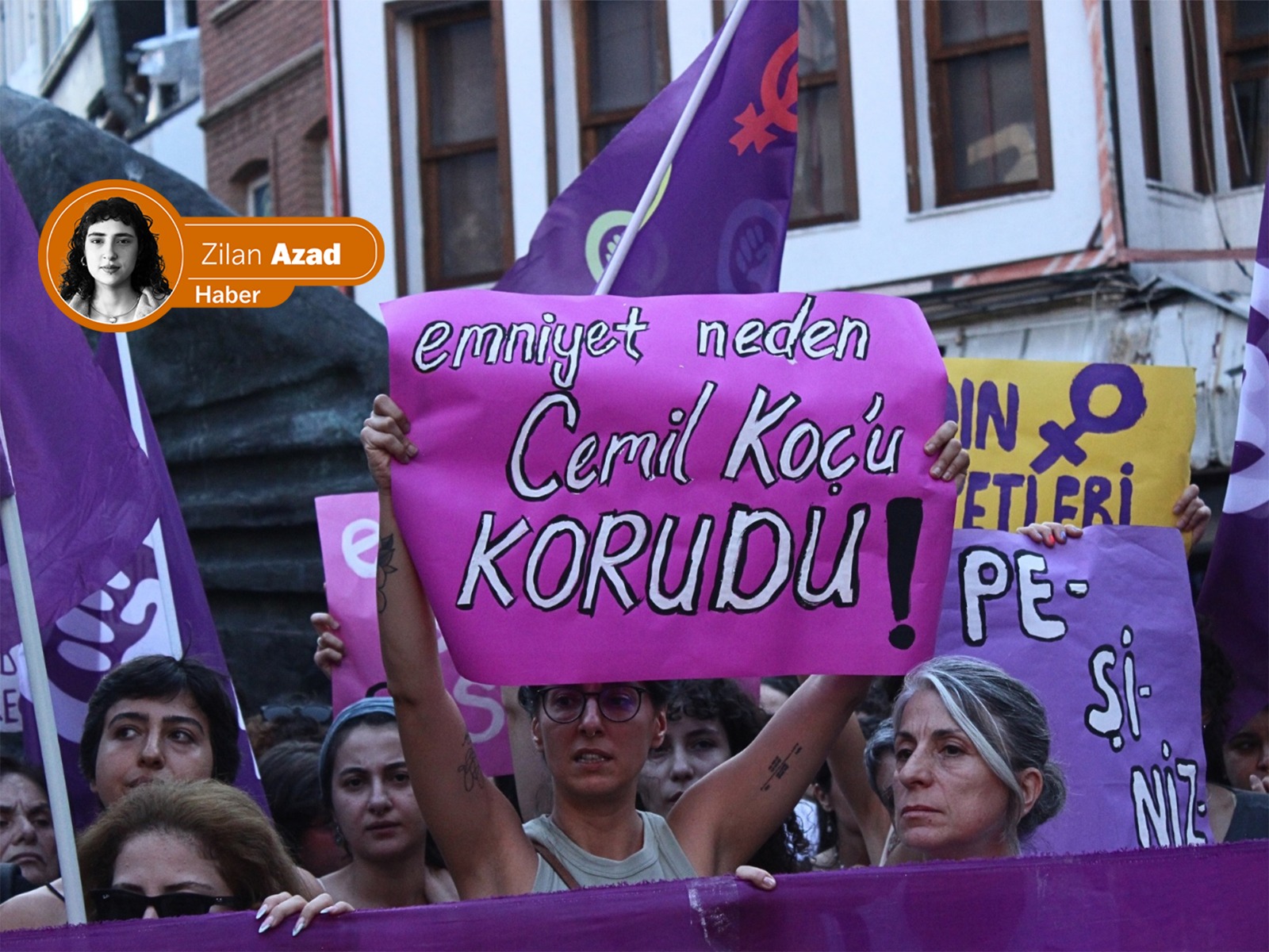 Feministlere pankartları kapattırılamadı: Ayşe’nin katili Cemil Koç, suç ortağı katili koruyan polisler