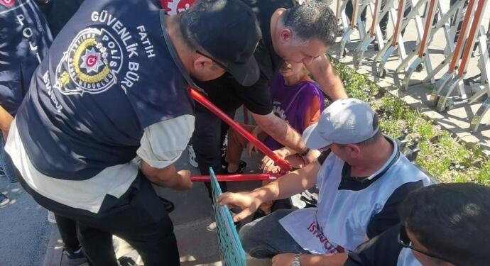 Beltur işçilerine polis müdahalesi: 7 kişi gözaltında