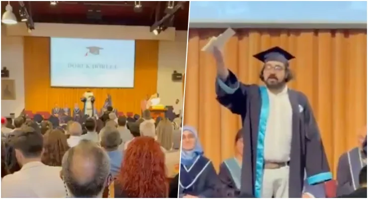Protesto için diplomasını yırtan Boğaziçili Doruk Dörücü adli kontrolle serbest