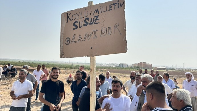 Suları kesilen çiftçiler Suruç’ta DEDAŞ’ı protesto etti