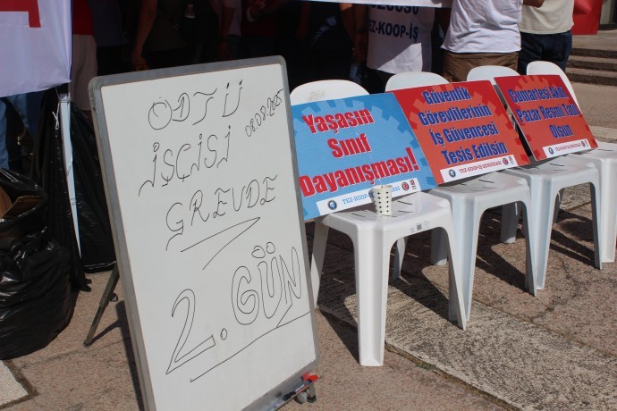 ODTÜ’de işçilerin grevi ikinci gününde