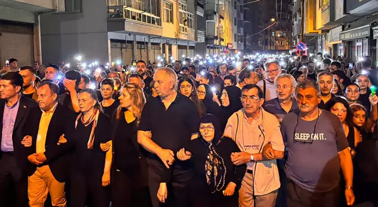 Trabzon’da katledilen Sinem Somun için ‘sessiz yürüyüş’
