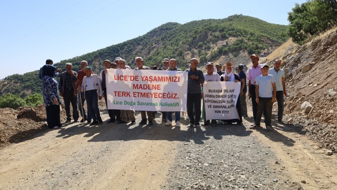 Lice’de maden protestosu: 700 hektarlık orman tehdit altında