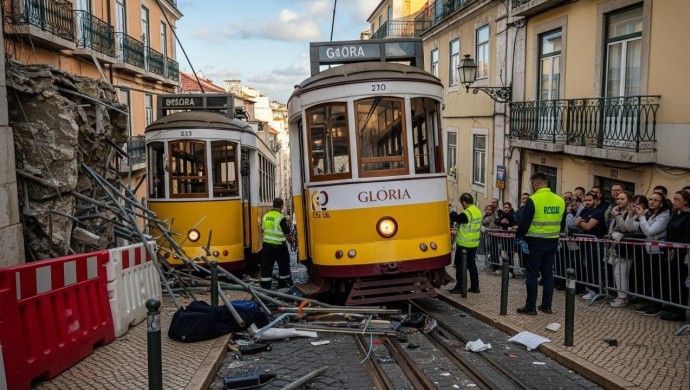 Lizbon’da tramvayı raydan çıktı: 15 ölü, 20 yaralı