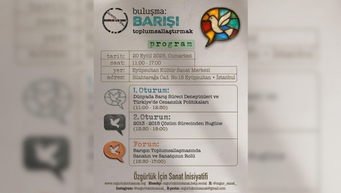 Sanatçı ve gazeteciler 20 Eylül’de barış için buluşacak