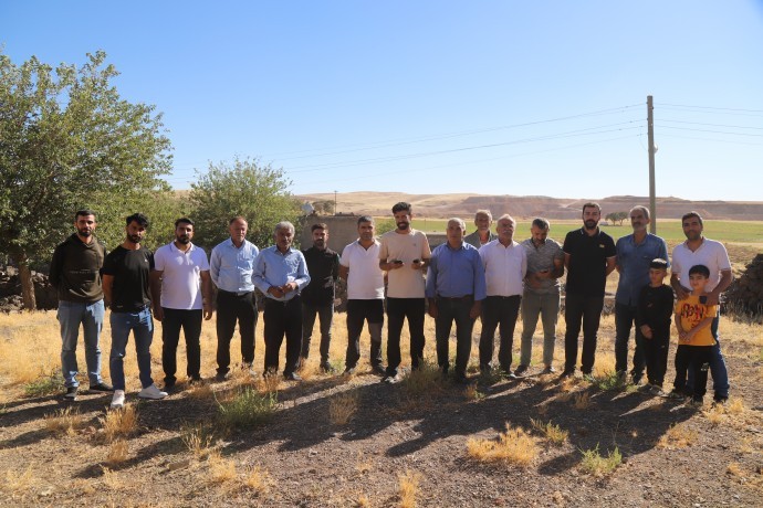 Mazıdağ’da yurttaşlar mera alanlarını işgal geden Cengiz Holding’i protesto etti