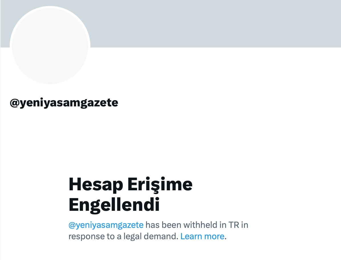 Yeni Yaşam Gazetesi’nin X hesabına erişim engeli getirildi