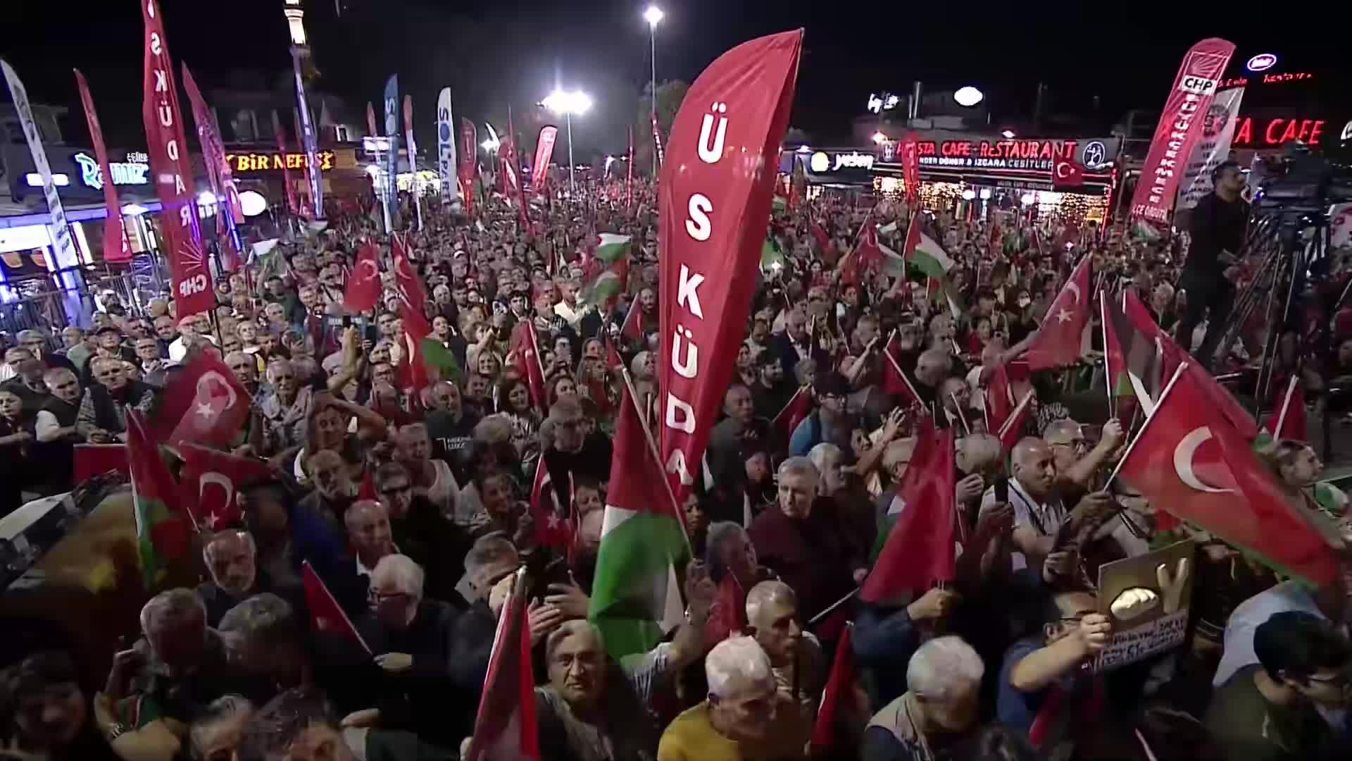 CHP’nin ‘Filistin’e Destek’ mitinginde barış ve dayanışma çağrısı