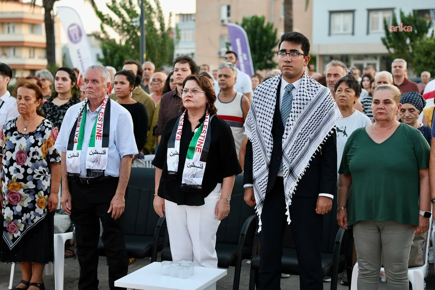 Didim’de Batı Şeria’da öldürülen Ayşenur Ezgi Eygi için anma töreni