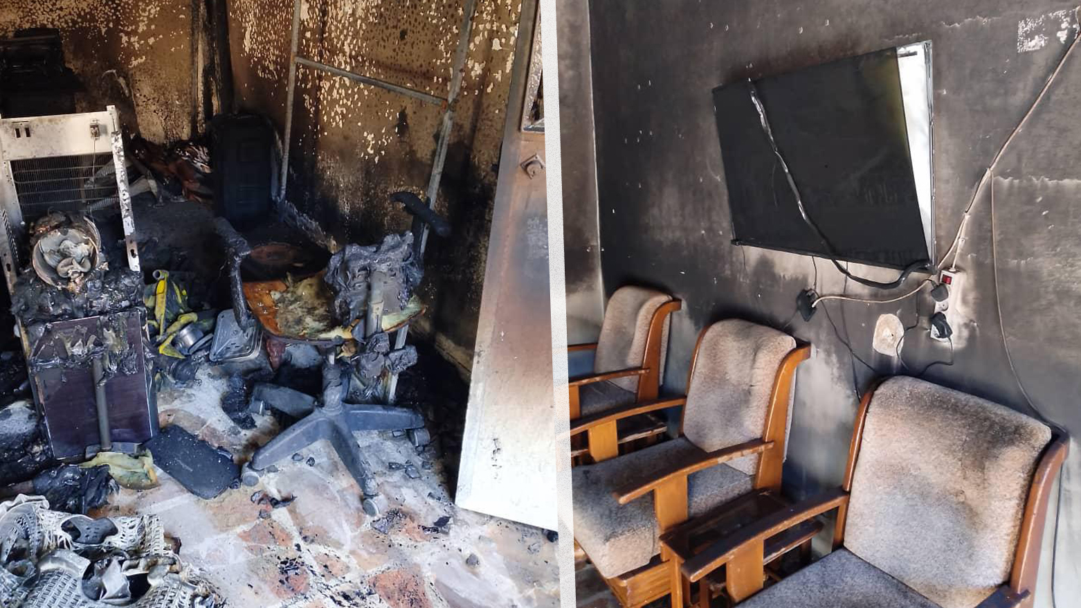 ‘Amude’de ENKS ofisindeki yangın elektrik kontağından çıktı’