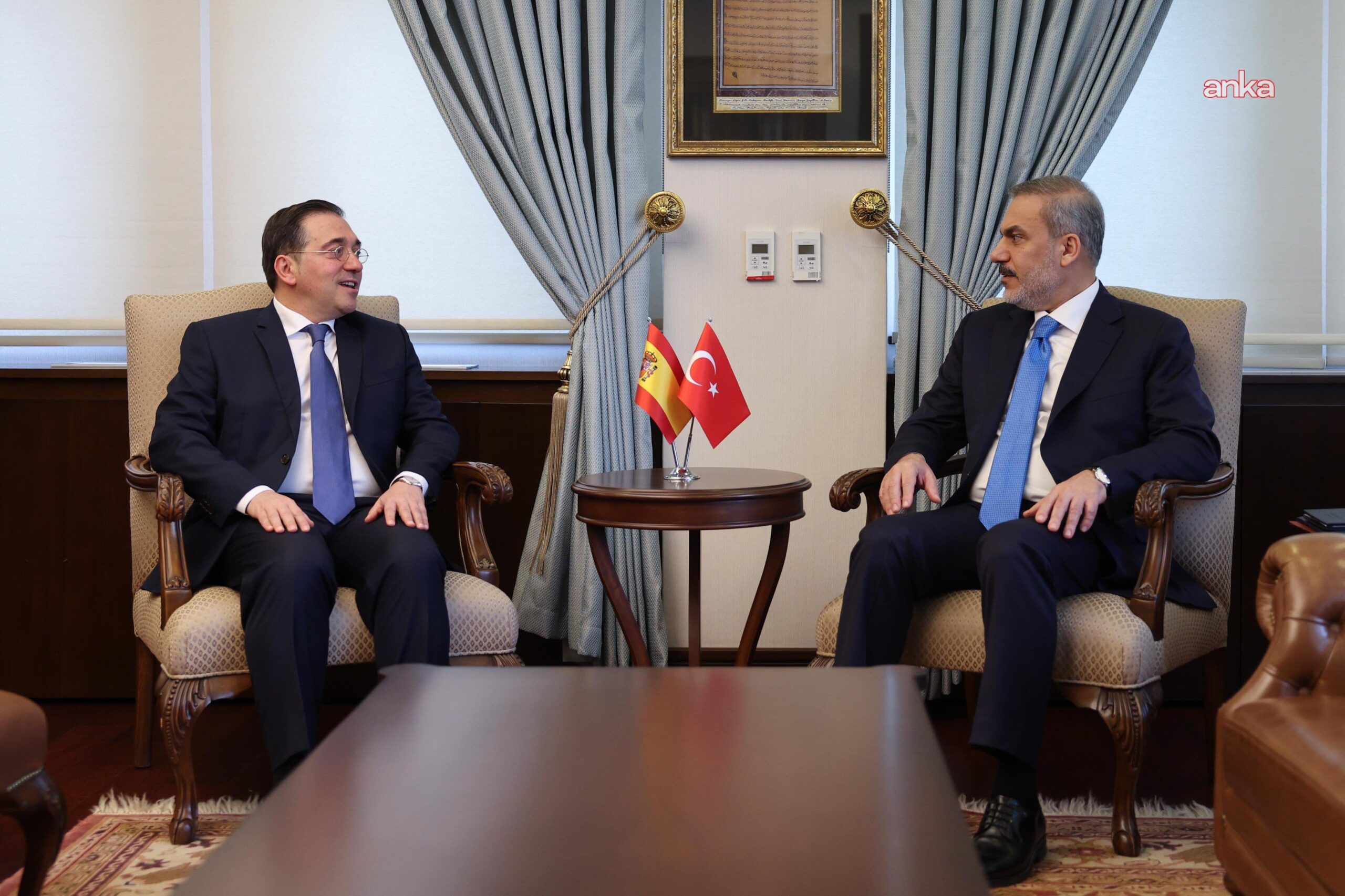 Hakan Fidan ile İspanyol mevkidaşı ile görüştü