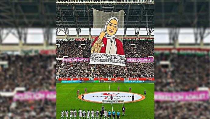 Amedspor maçında Rojin Kabaiş posteri açıldı