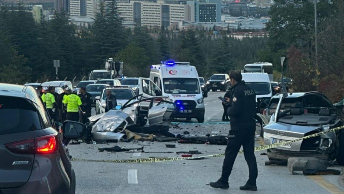 Ankara’da trafik kazası: 1 ölü, 2 yaralı