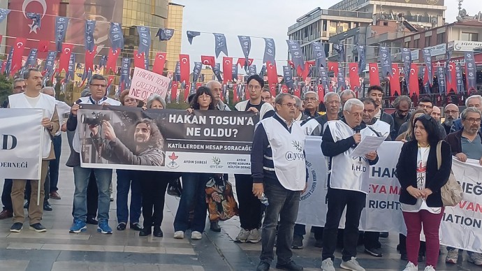 Aydın ve Denizli’de Hakan Tosun için yapılan eylemlerde faillerin ortaya çıkarılması çağrısı