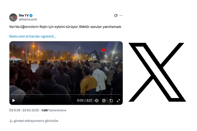 İlke TV’nin Rojin Kabaiş haberine X’te erişim engeli