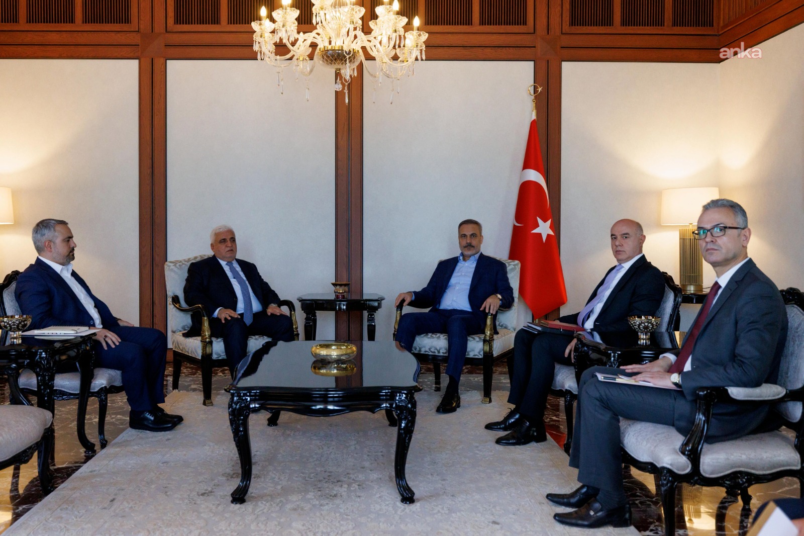 Hakan Fidan, Haşdi Şabi Komisyonu Başkanı Falih el-Feyyad ile Ankara’da bir araya geldi