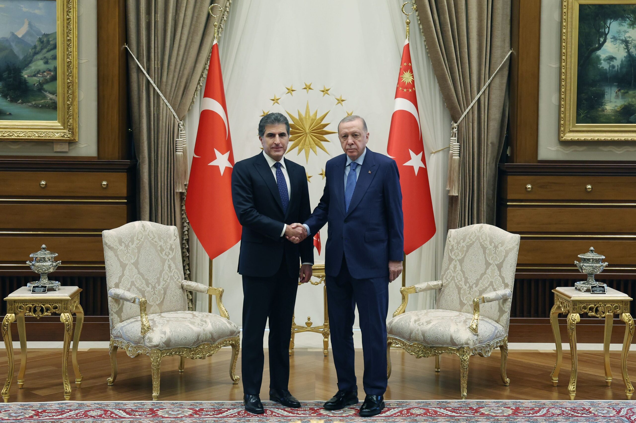 Neçirvan Barzani Ankara’da Cumhurbaşkanı Erdoğan ile bir araya geldi