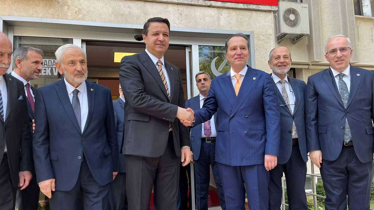Saadet Partisi Genel Başkanı Arıkan, YRP Genel Başkanı Erbakan’ı ziyaret etti