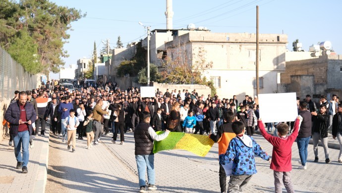 Şanlıurfa’da öldürülen 15 yaşındaki Muhammed Kendirici için yürüyüş