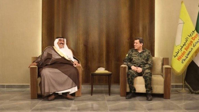 Mazlum Abdi, Şeyh Cerba ile bir araya geldi