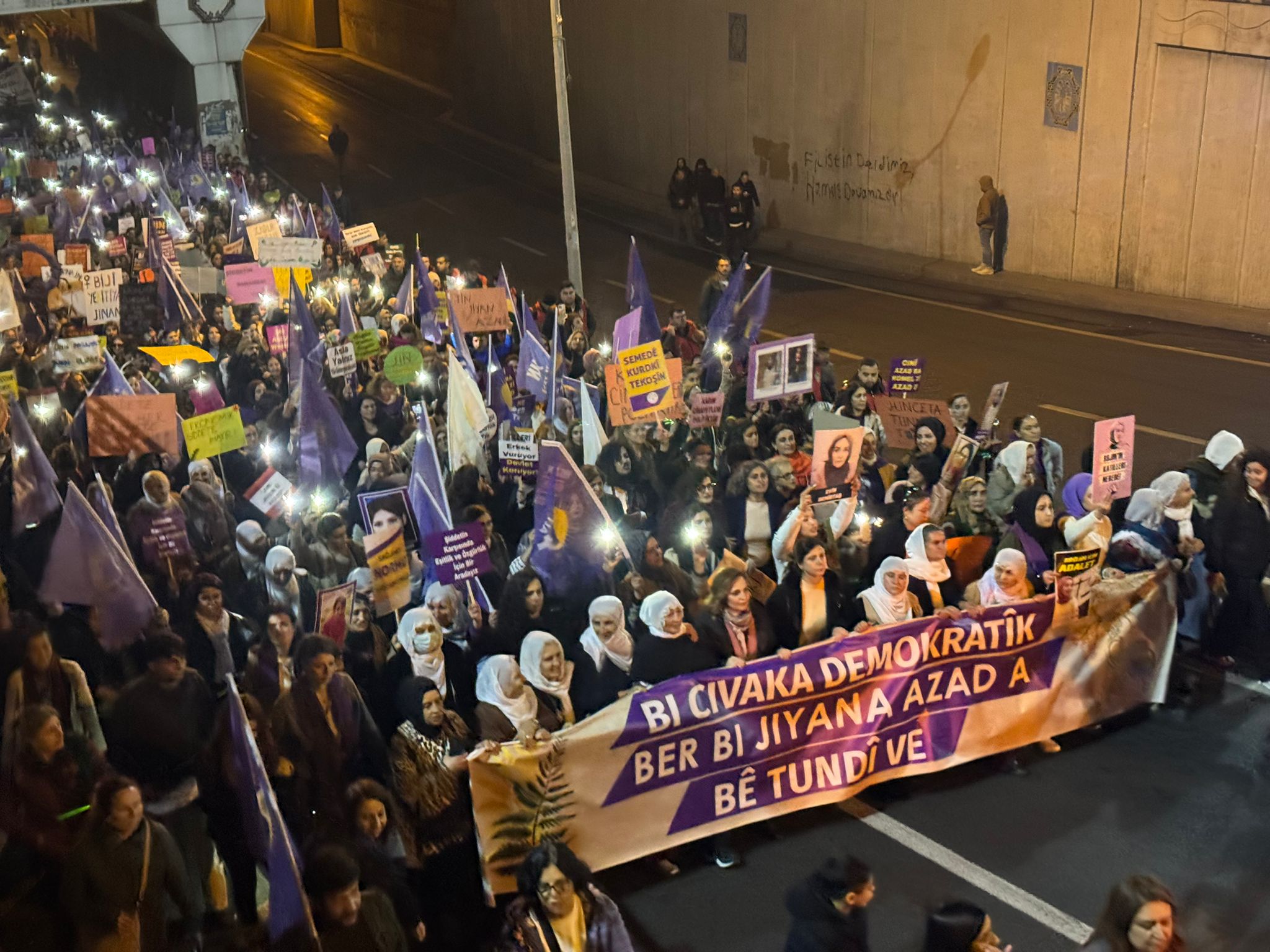 Kadnlar 25 Kasım’da Diyarbakır’da da alandaydı: Demokratik toplumu kadın özgürlüğüyle inşa edeceğiz
