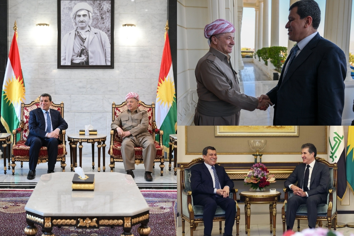 Mazlum Abdi, Mesud Barzani ve Neçirvan Barzani bir araya geldi